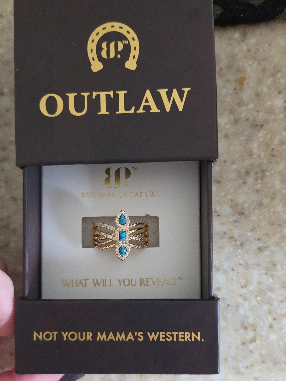 Bomb Party-Outlaw Ring Size 9 Iron Lasso